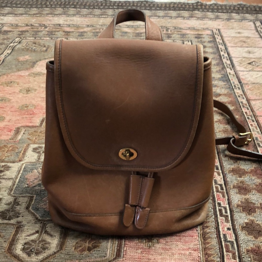 Vintage Coach leather backpack bag